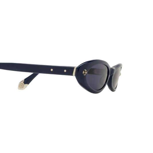 "TART" Oval Acetate Sunglasses – PCK (Polished Blue)