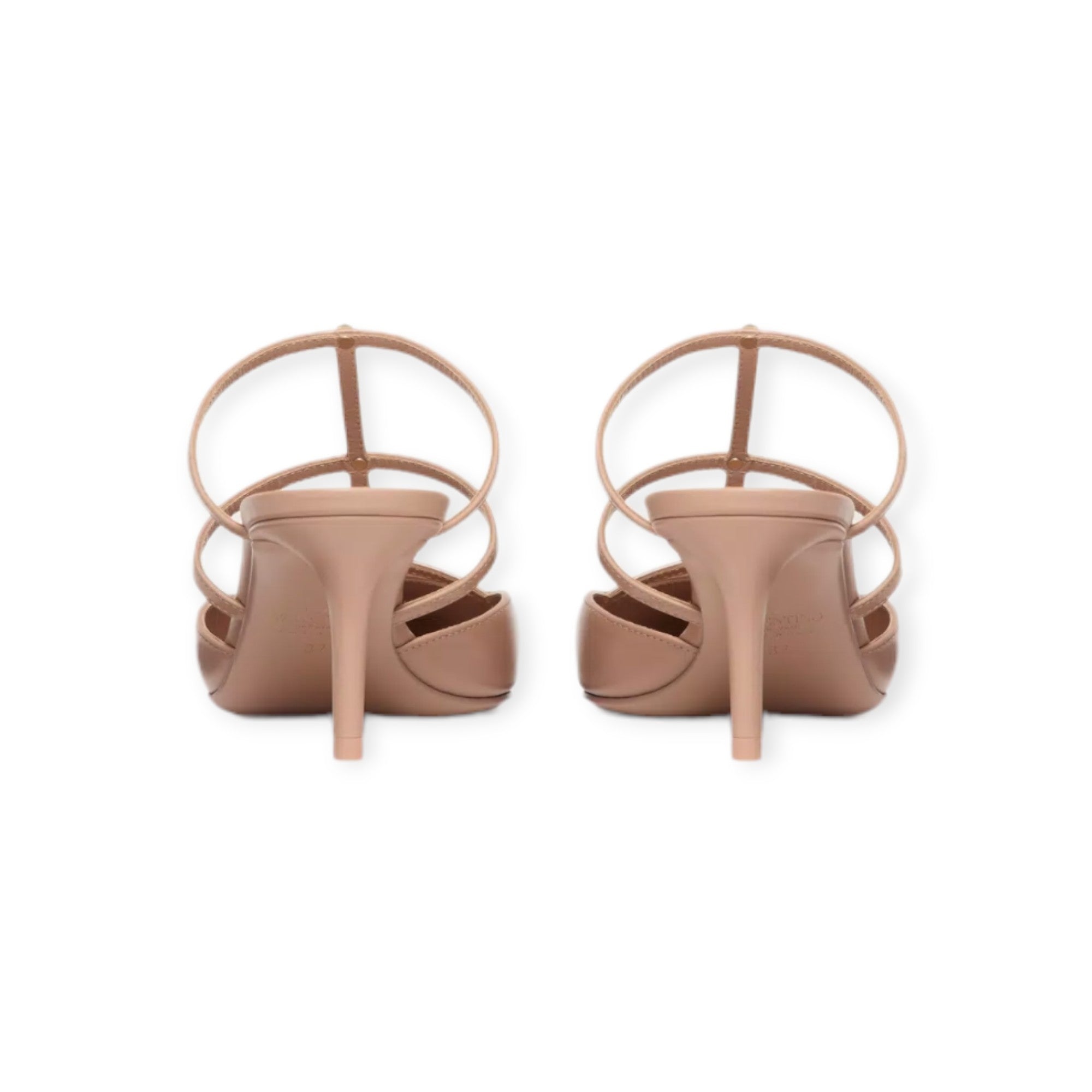 Rockstud Wispy Calfskin Mule 60Mm