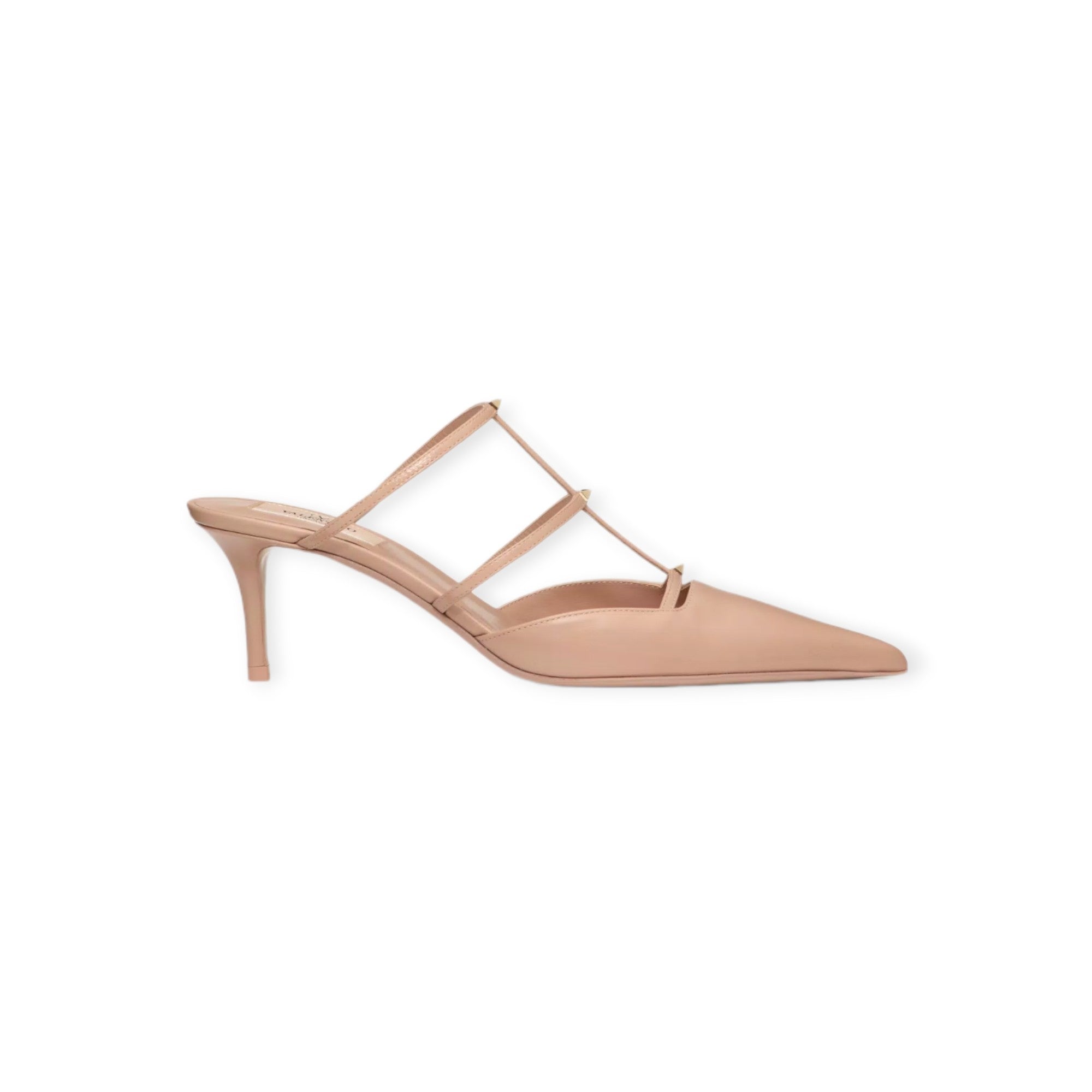 Rockstud Wispy Calfskin Mule 60Mm