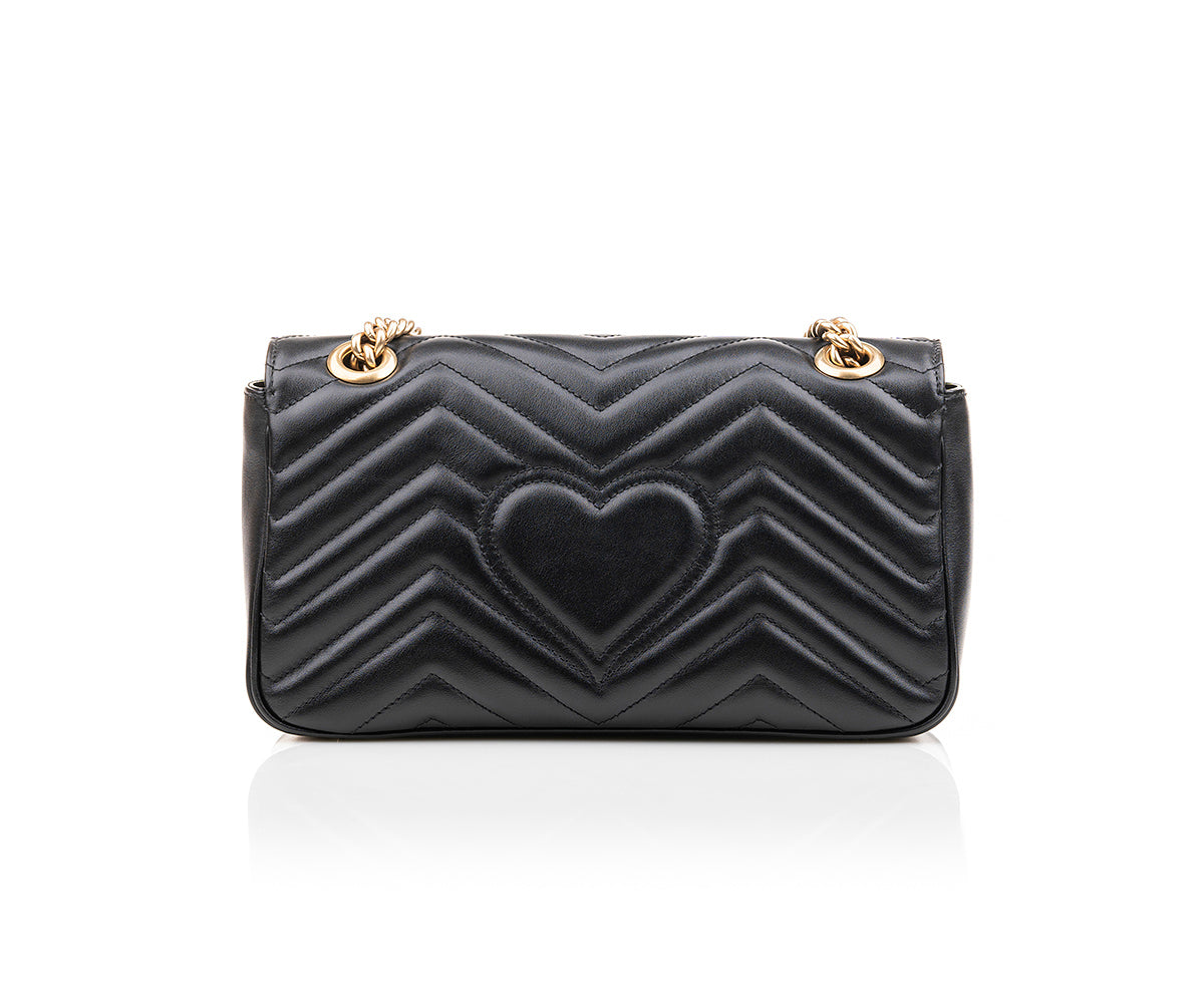 GG Marmont Small Matelass Shoulder Bag In Black