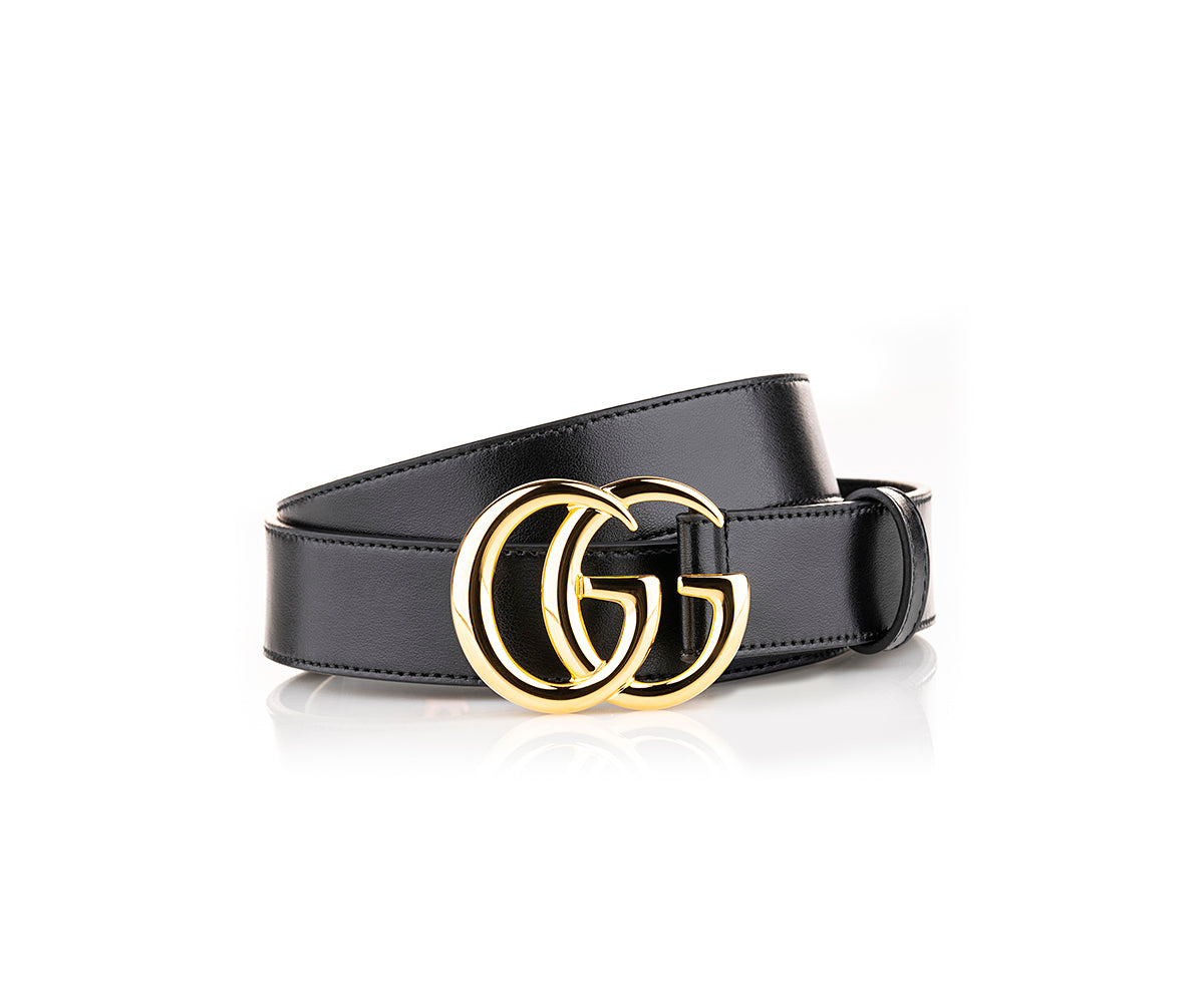 GG Marmont Leather Belt With Shiny Buckle Gucci