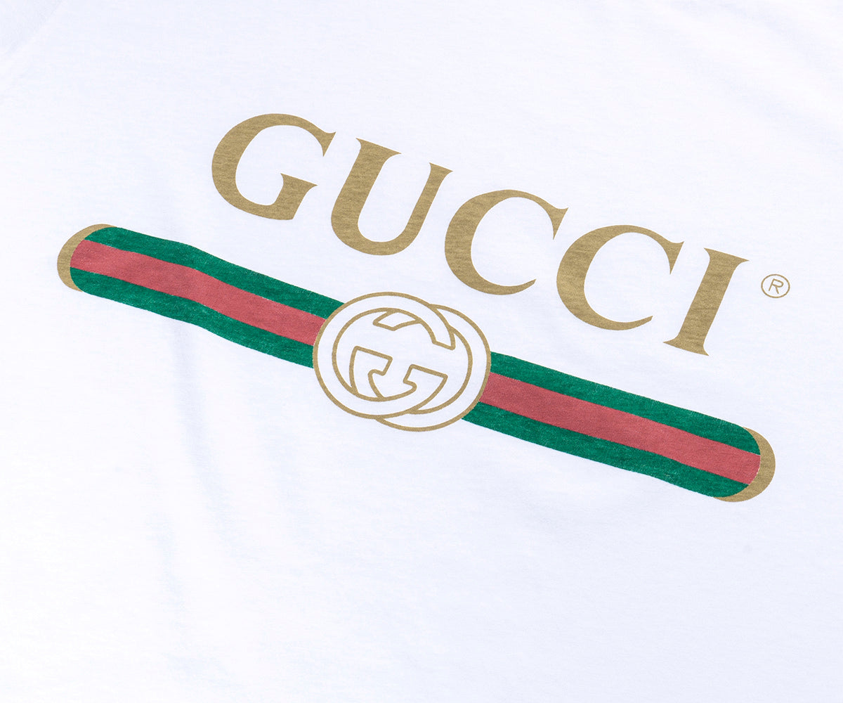 Oversize Washed T-Shirt With Gucci Logo