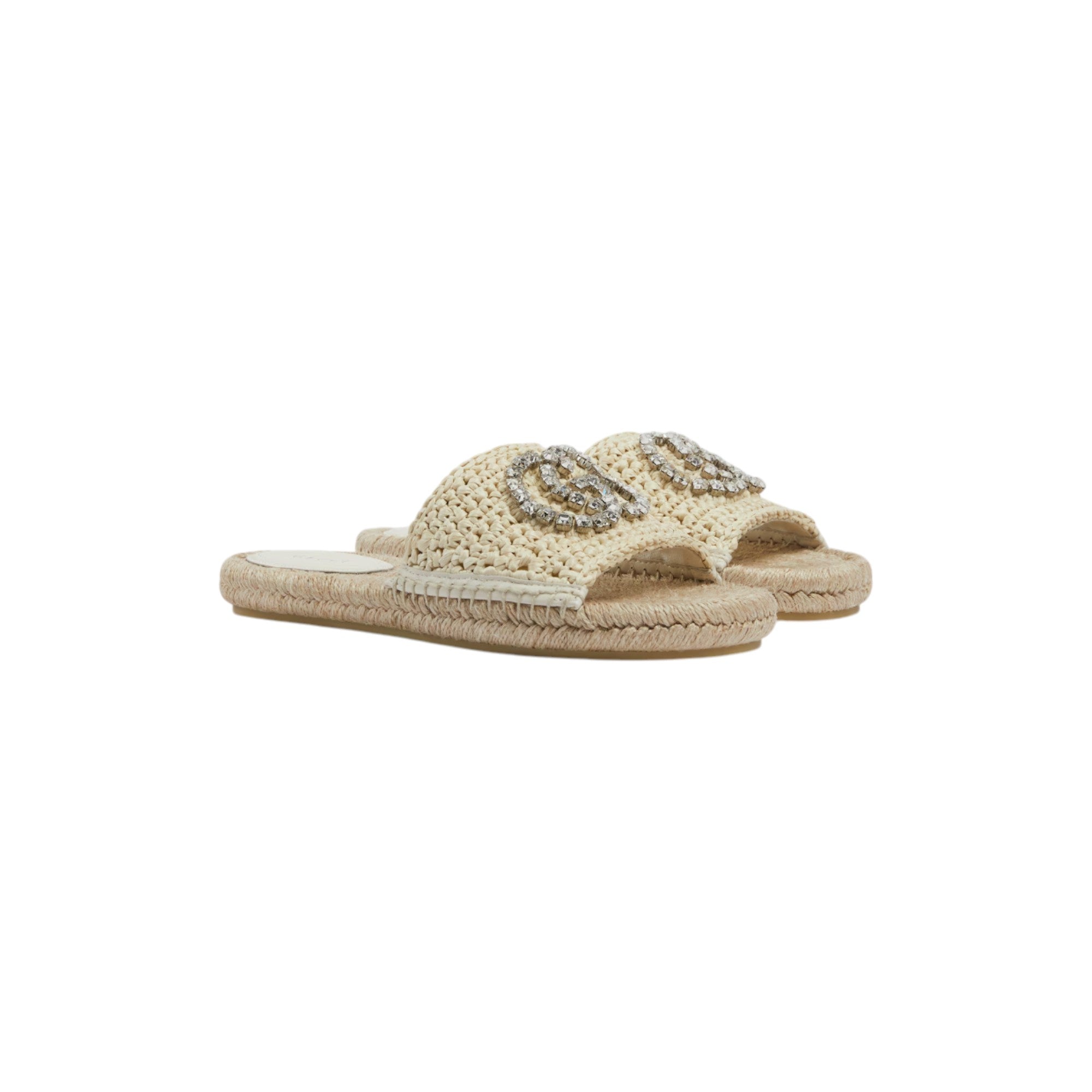 Women's espadrille with crystal Interlocking G