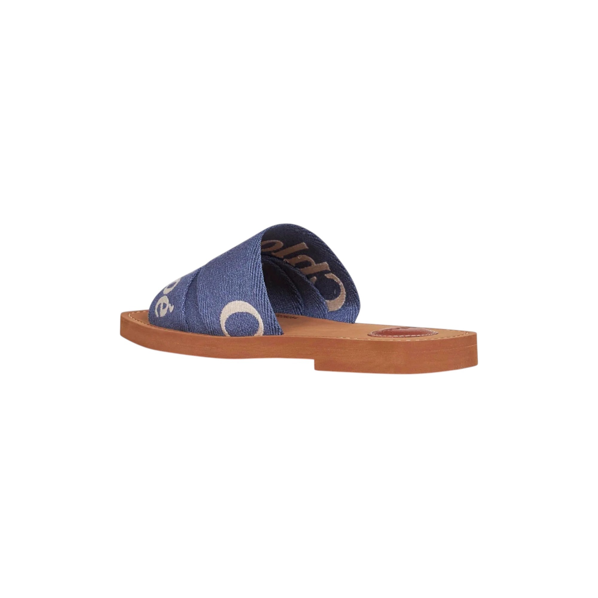 Woody Flat Mule in Lower-Impact Linen – Surfing Blue