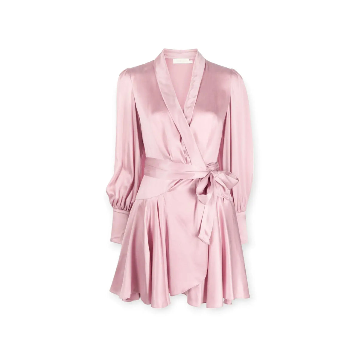 pink silk long sleeve dress Iris Long Sleeve Satin Maxi Dress / Soft Pink | MESHKI