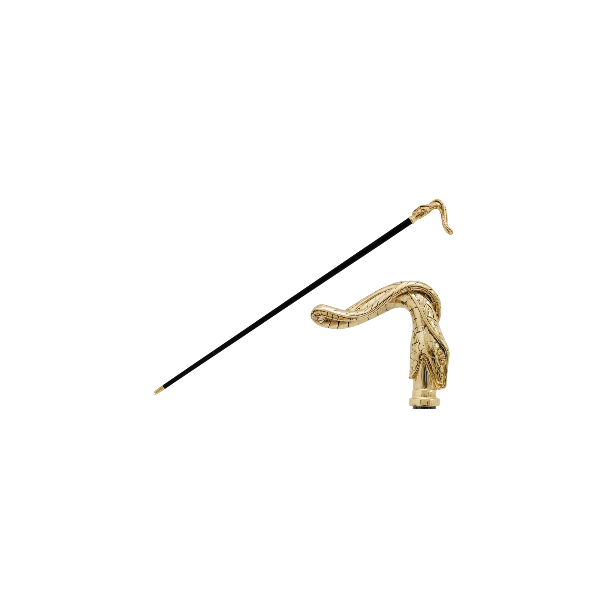 Golden Snake Cane Italian Artistry & Bold Elegance