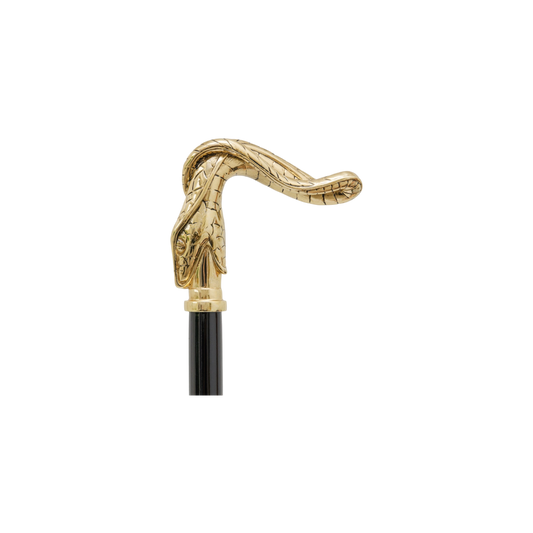 Golden Snake Cane Italian Artistry & Bold Elegance