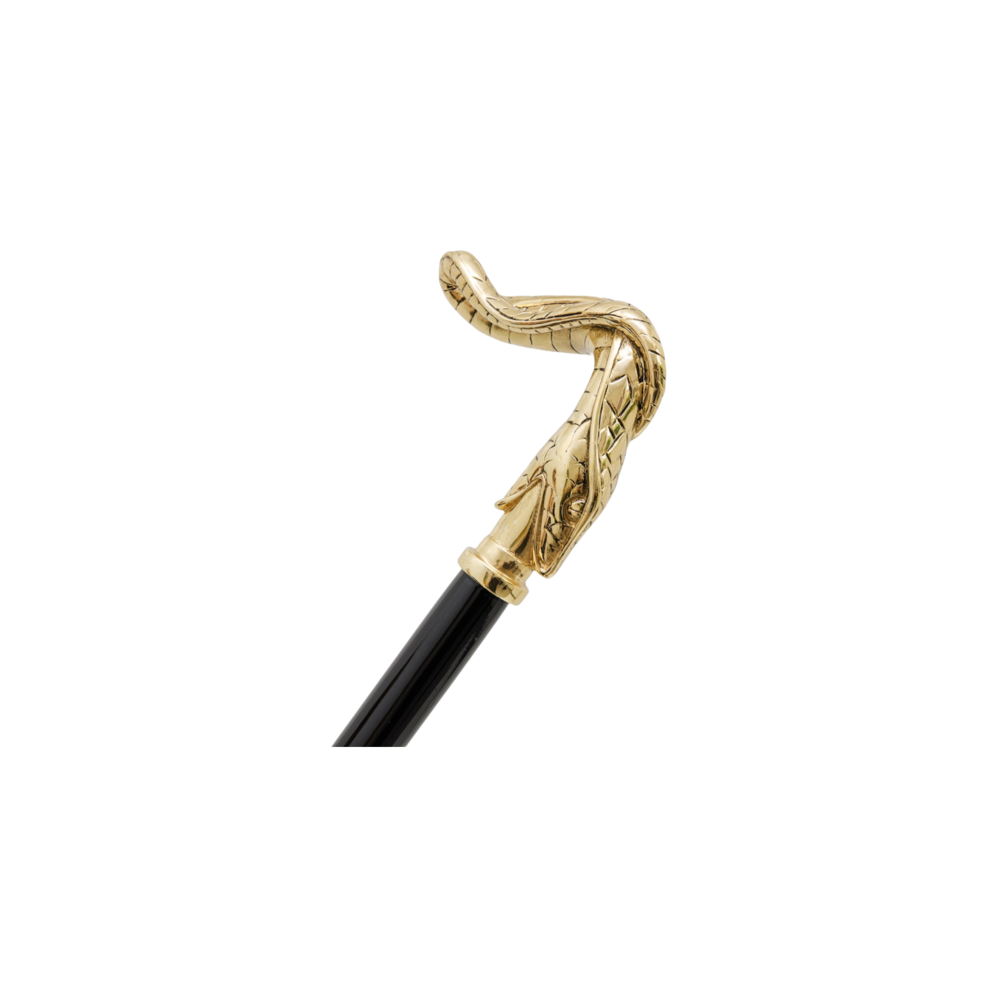 Golden Snake Cane Italian Artistry & Bold Elegance