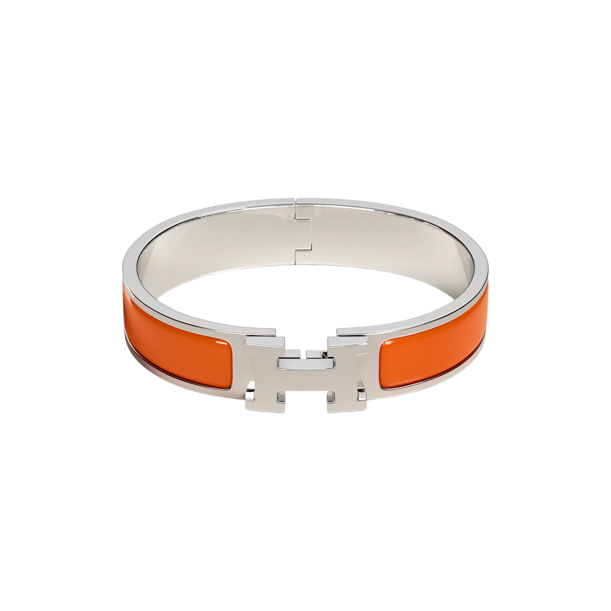 Clic H bracelet Orange and Silver