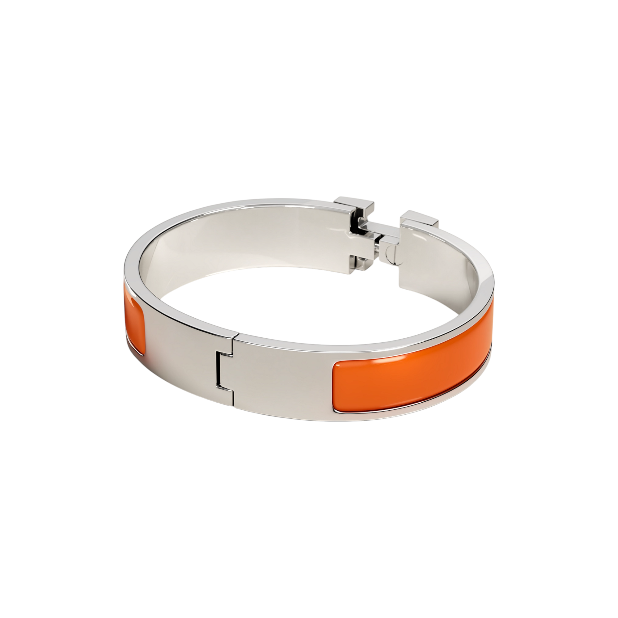 Clic H bracelet Orange and Silver