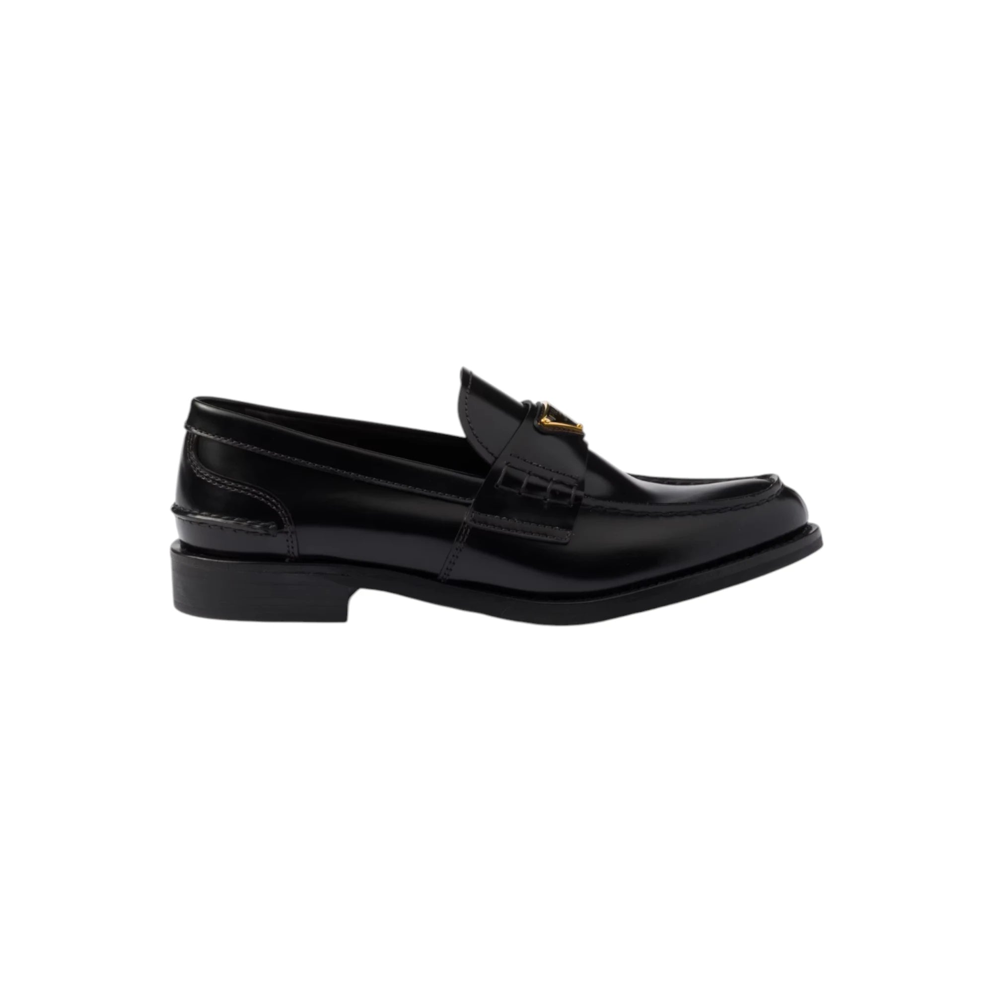 Black Brushed leather loafers