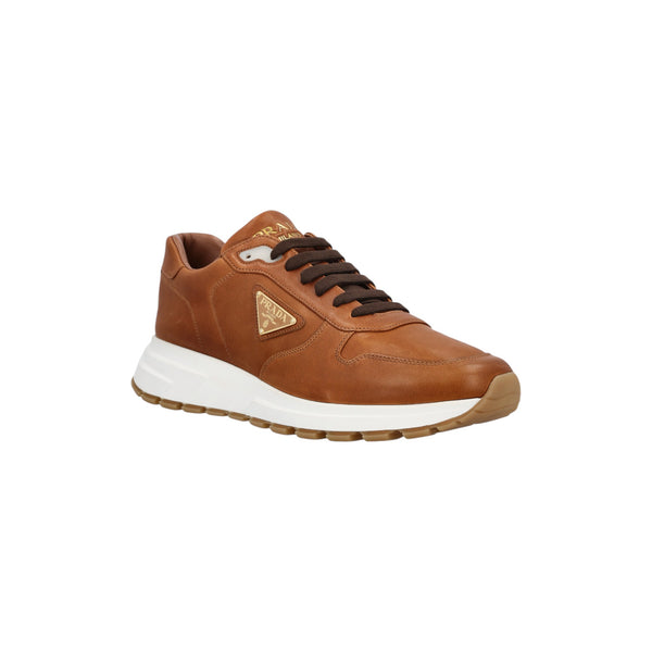 PRADA ブラウン レザー メンズ　靴 Prax 01 leather sneakers brown