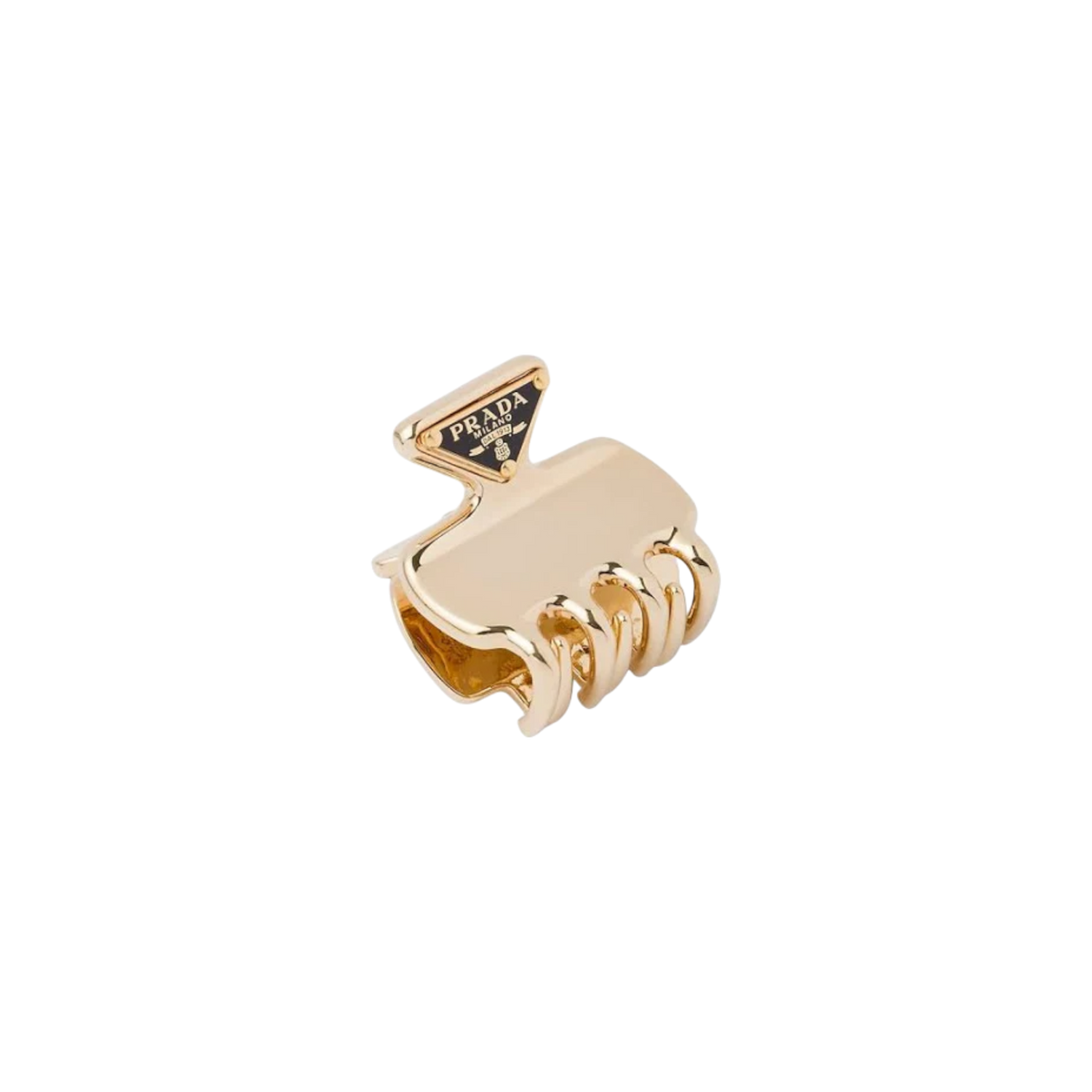 Celine Gray Quilted Hair Clip with Gold Accent United Apparel Liquidators | CELINE, JW ANDERSON, VALENTINO  main image 2