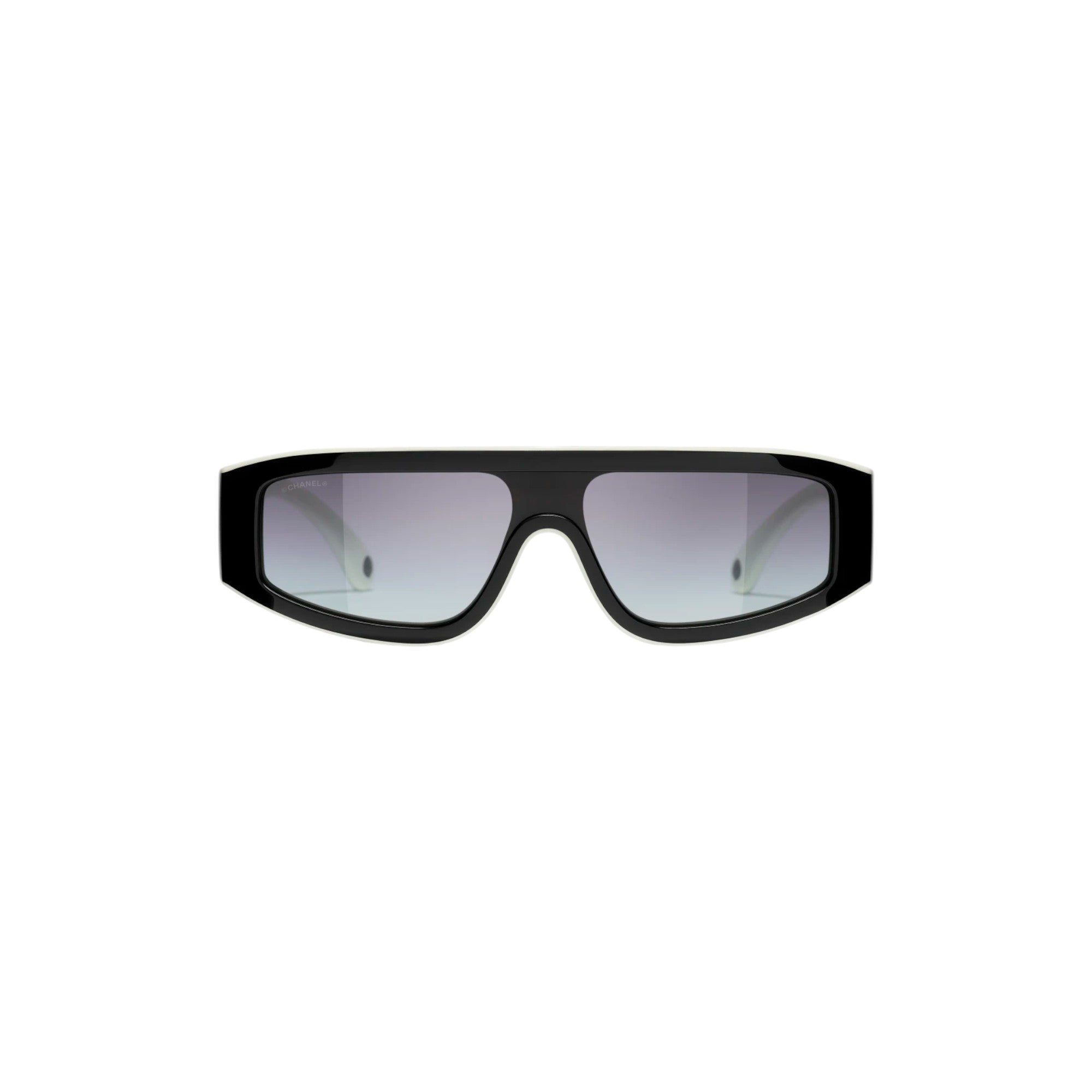 Shield Sunglasses Black White