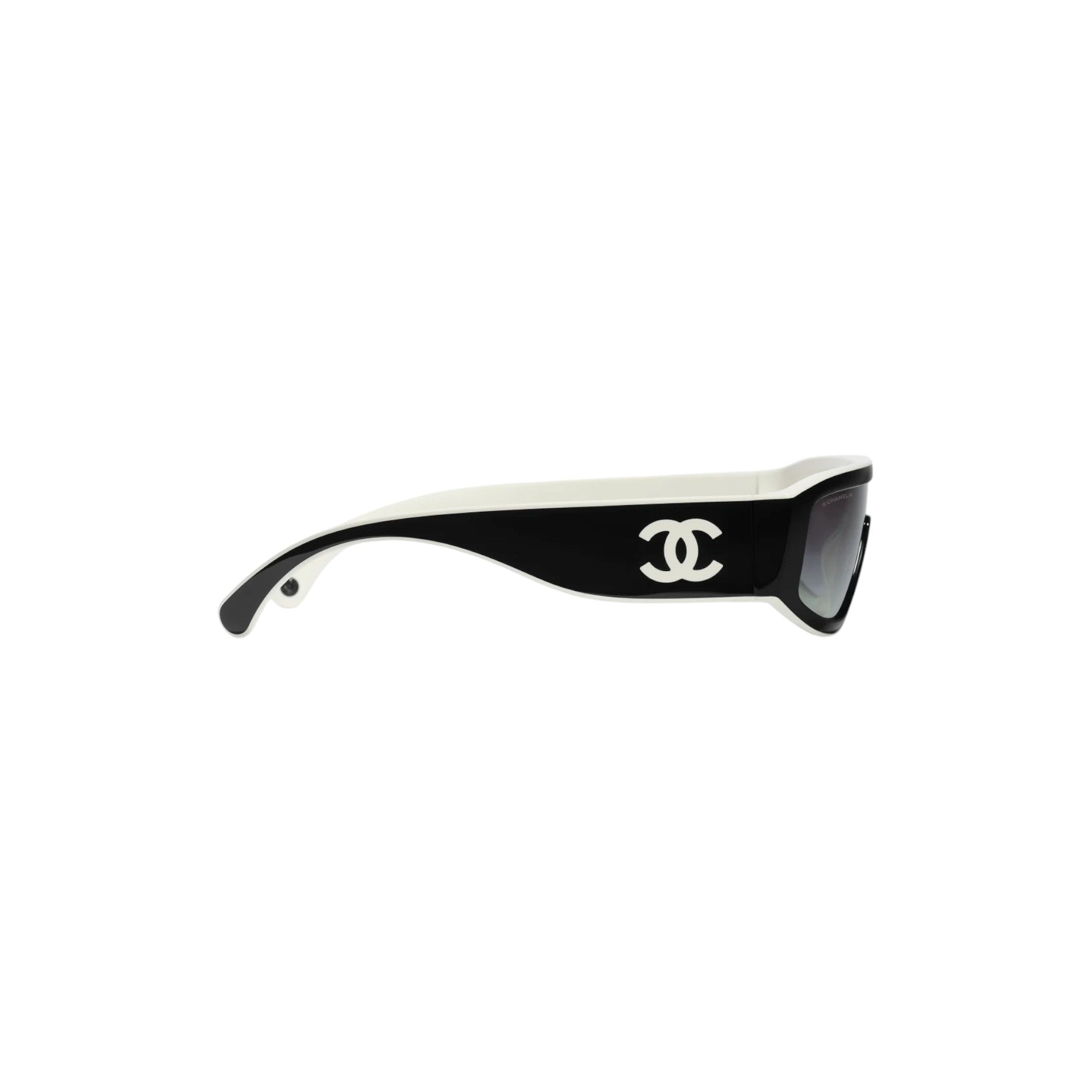 Shield Sunglasses Black White