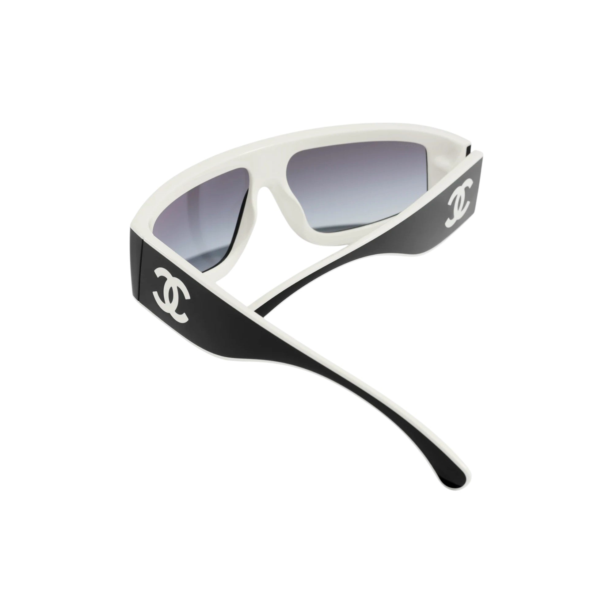 Shield Sunglasses Black White