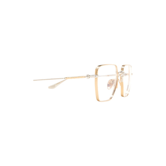 Via Manzoni Boutique Chrome Hearts LIPSDICK square eyeglasses in gold-plated titanium with sterling silver temple details