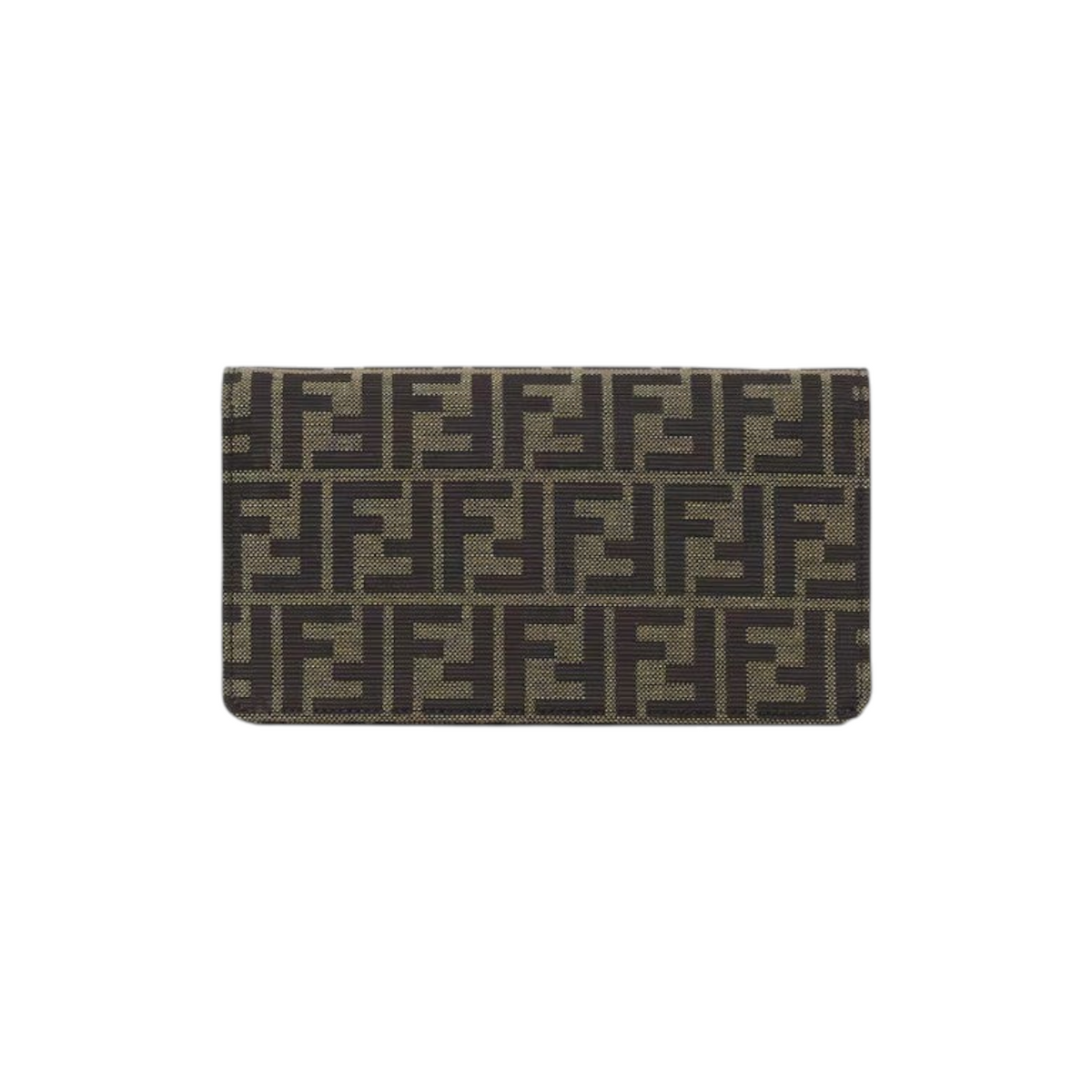 Via Manzoni Boutique Fendi shoulder bag in brown fabric with iconic monogram logo pattern and structured flap design.